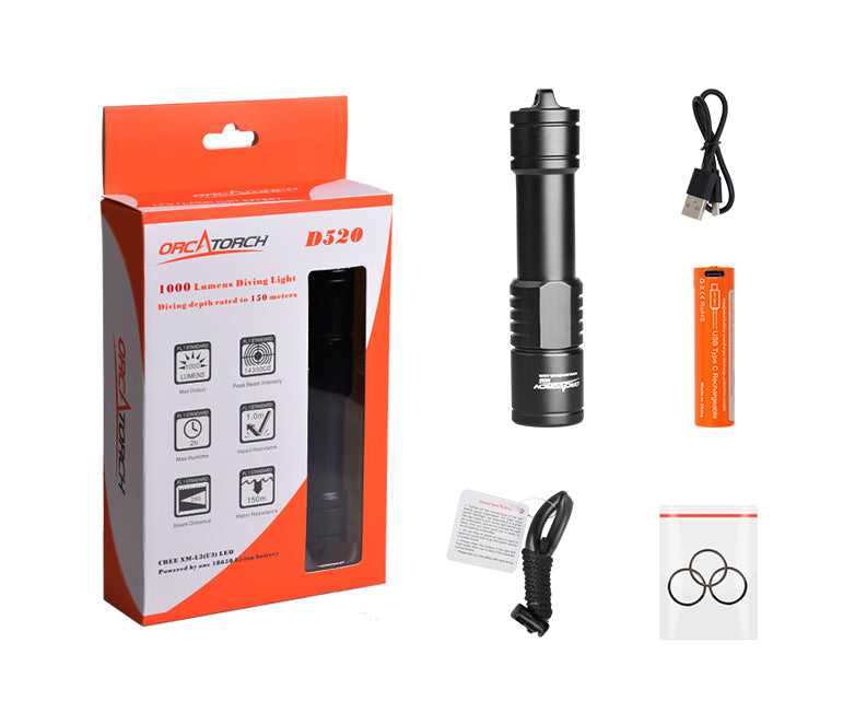 OrcaTorch - D520 Dive Torch