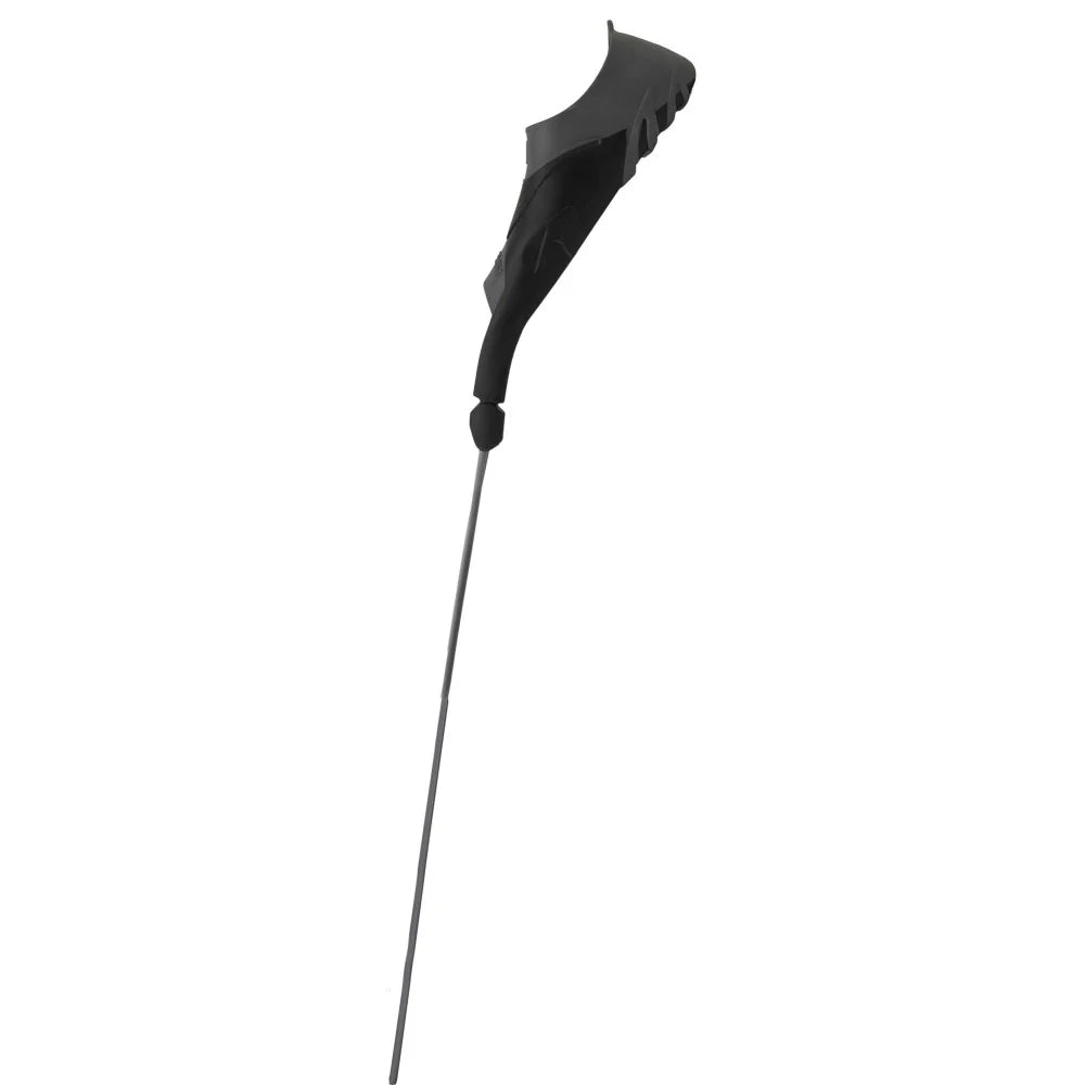 Back view of Cressi Gara Turbo Boost black long blade fins showing modular blade construction and foot pocket design.