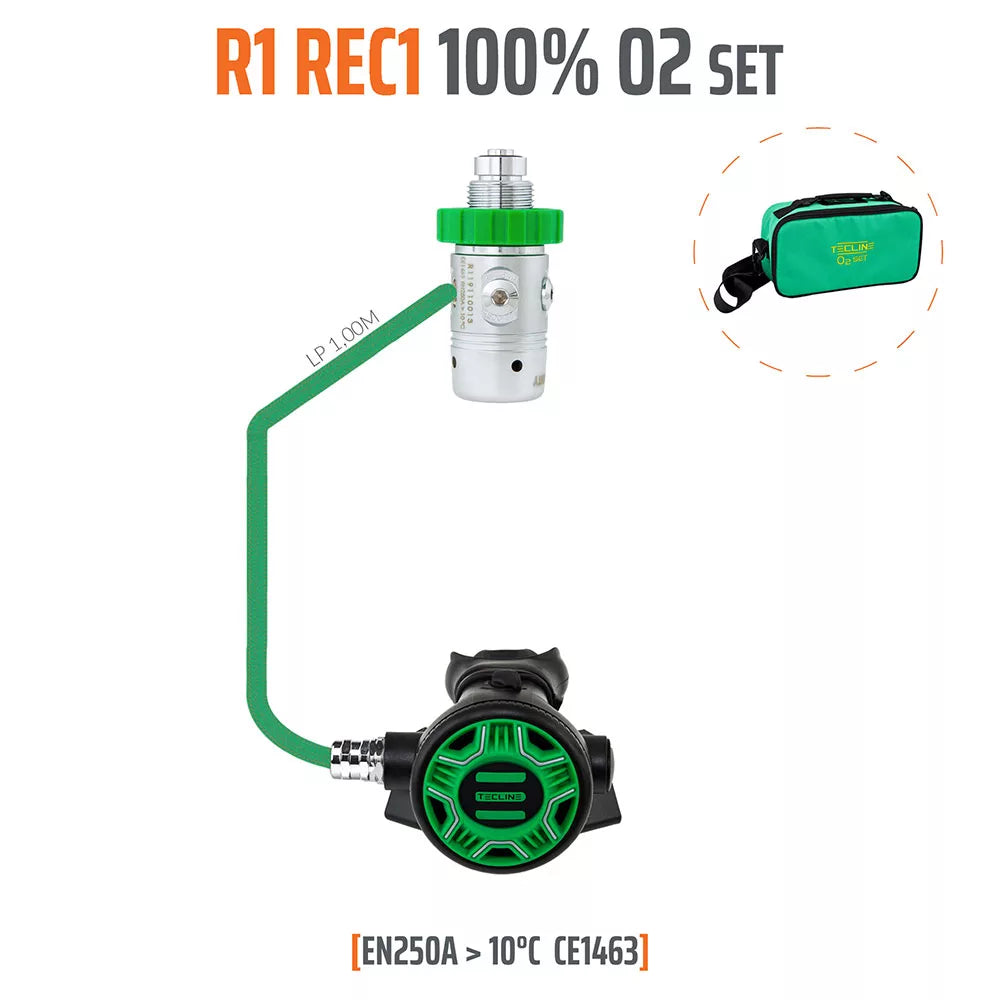 Tecline - Regulator R1 REC1 100% O2 Stage Set
