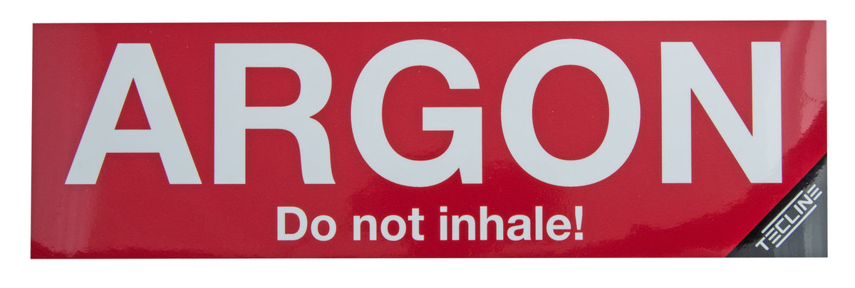 Tecline Argon sticker 30 x 9 cm, English version