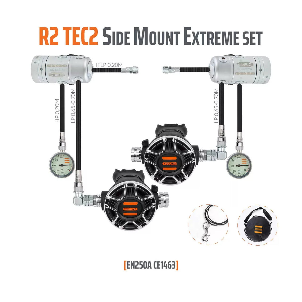 Tecline - Regulator R2 TEC2 Sidemount — Extreme Set
