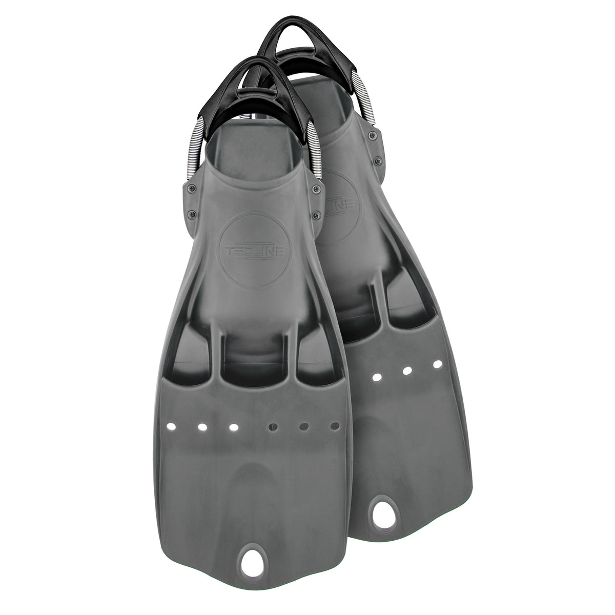 Tecline LightJet Fins — Negative Buoyancy, SS Spring Straps